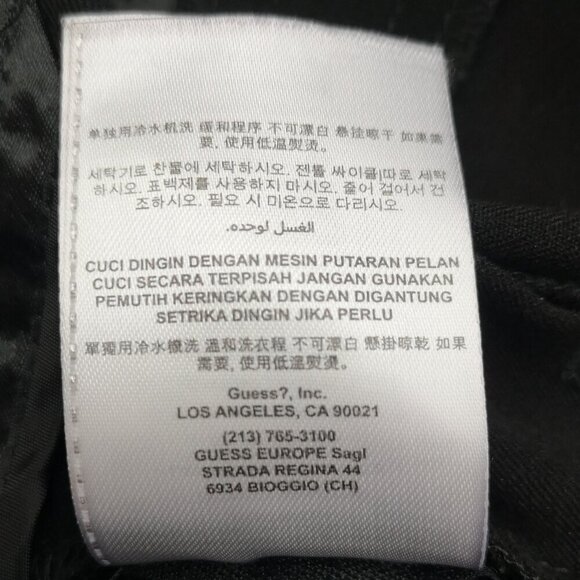 Guess Ladies Size 31 Waist Black Flare Leg Zipper & 2 Clasp Closure Pants - Picture 5 of 13